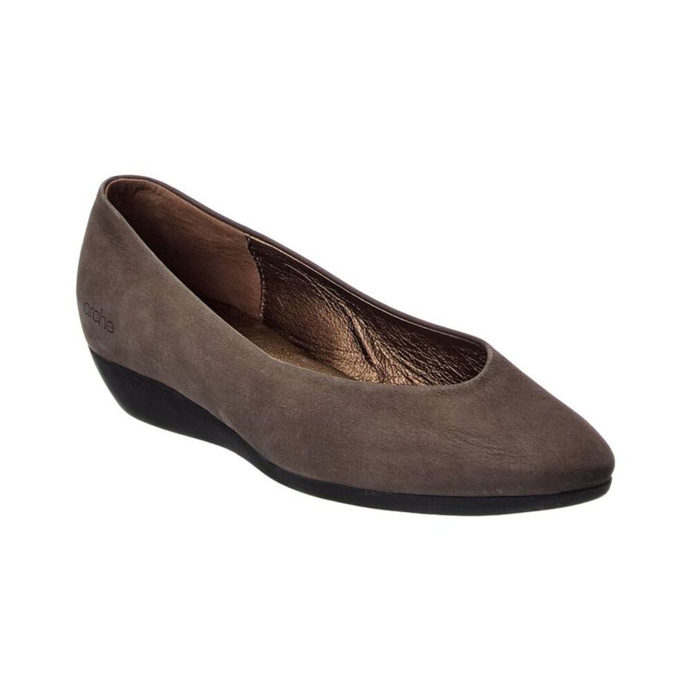 Arche Onyri Leather Flat, Grey
